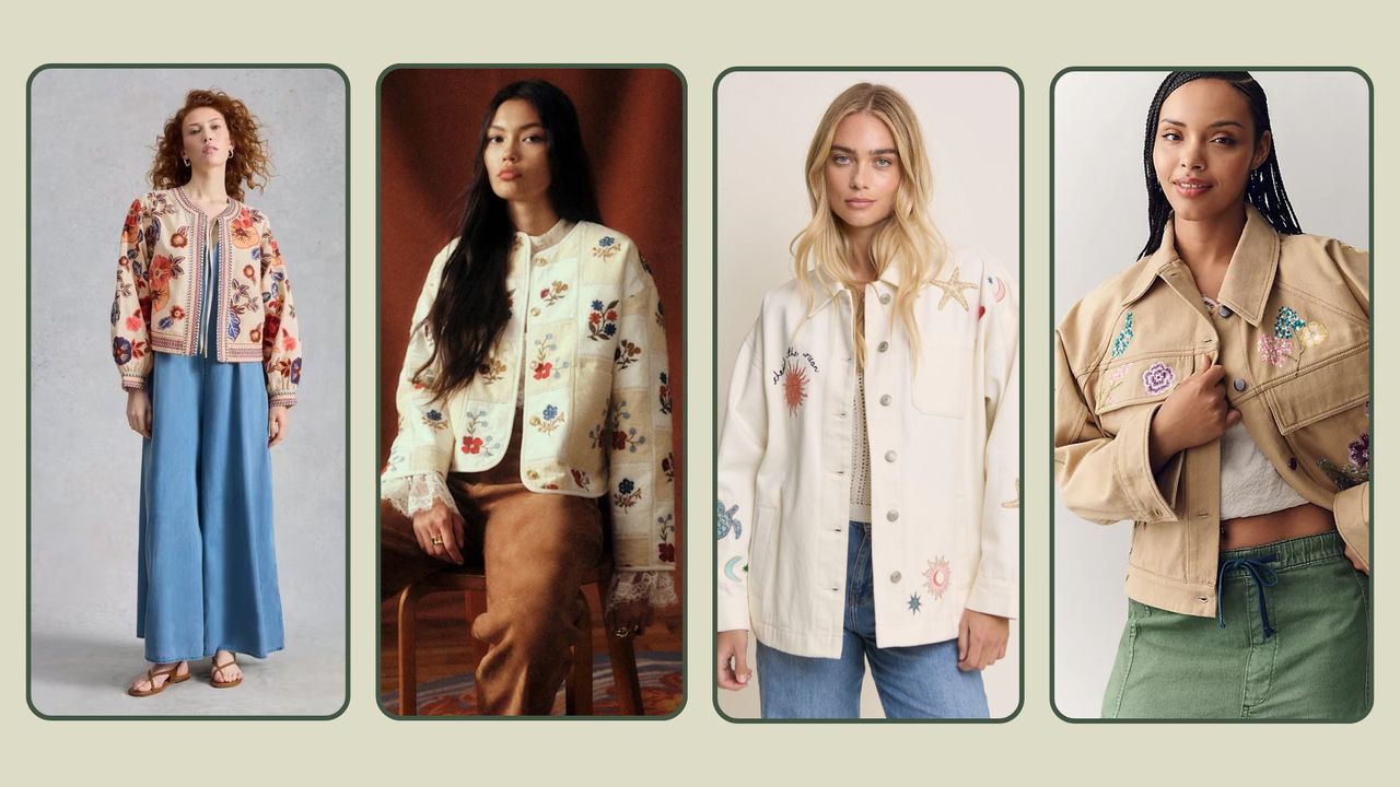 Embroidered jackets are the chicest and prettiest way to dress up smart ...