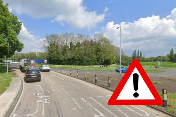Part of busy Basildon roundabout blocked after crash