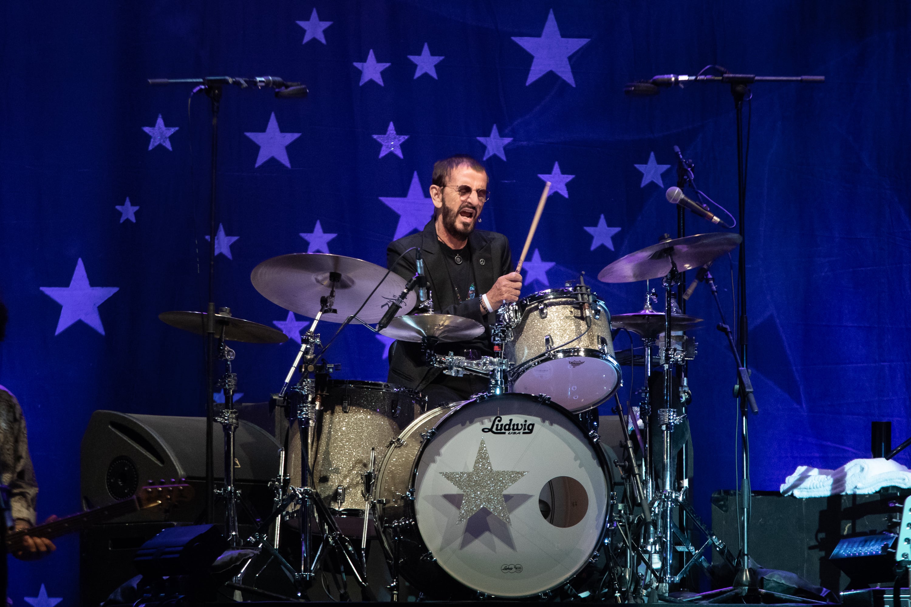 TEL AVIV, ISRAEL - JUNE 23: (EDITORIAL USE ONLY) Ringo Starr performs at Menora Mivtachim Arena on June 23, 2018 in Tel Aviv, Israel. (Photo by Guy Prives/Getty Images)
