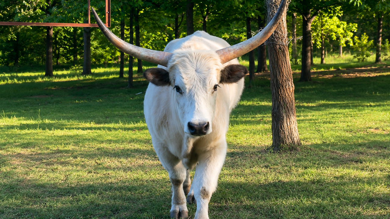 Een buffel zag zijn bezoekende vriendin in de dierentuin en zijn ...