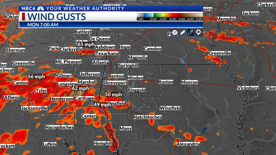Scattered storms Friday night, severe storms possible Sunday