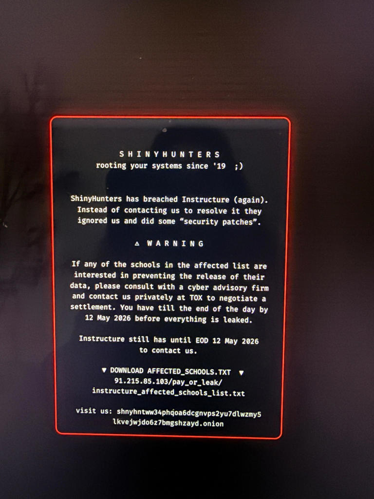 Canvas back up after hackers force shutdown. Is my data still at risk?