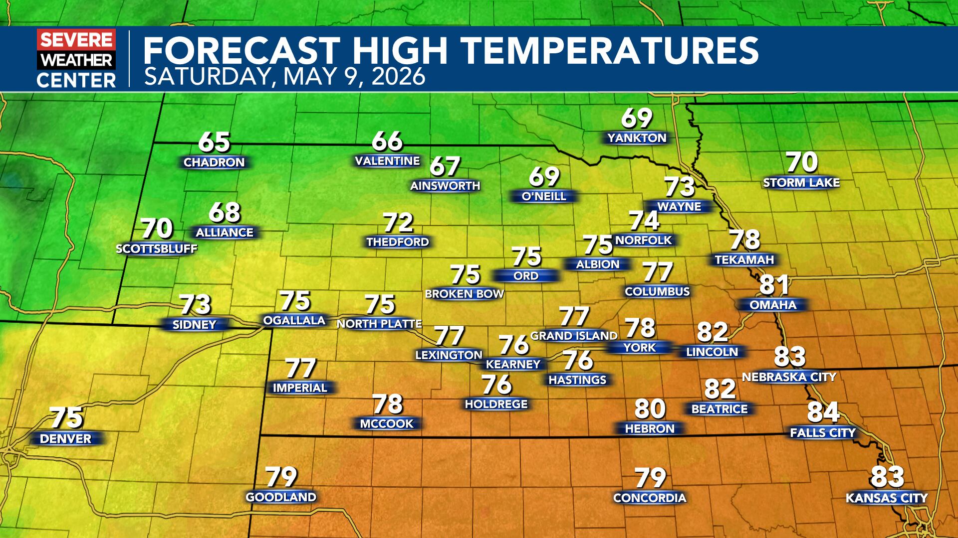 Generally nice Mother's Day weekend ahead for Nebraska
