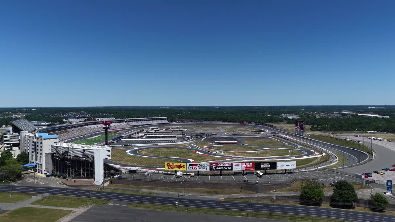 Aerial panorama of Charlotte Motor Speedway — legendary quad-oval ...