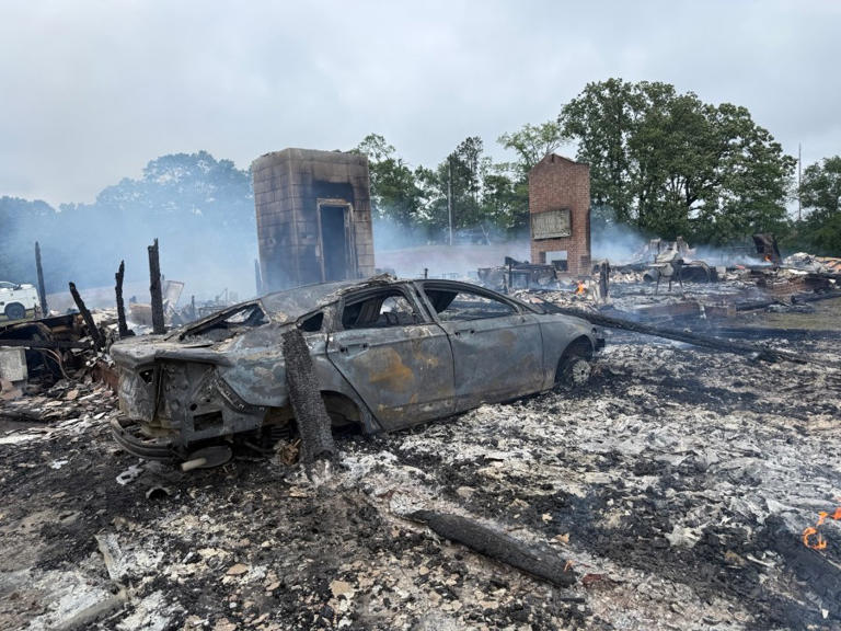 Watch: Early morning blaze from lightning strike decimates Pike County ...