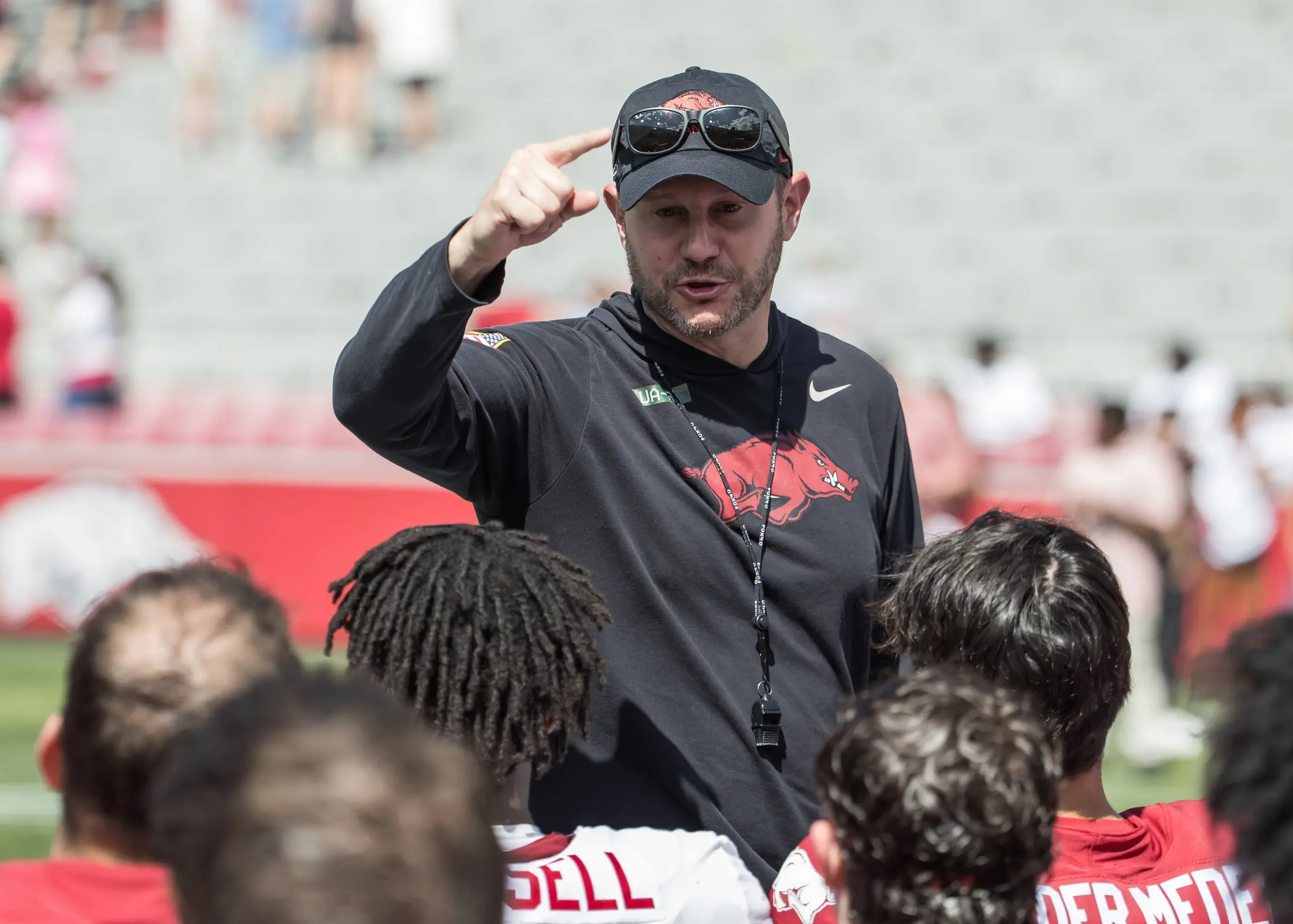 Arkansas talks titles; the roster says 