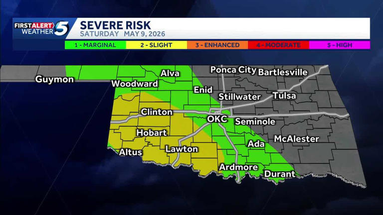 Severe storms drop damaging hail across much of Oklahoma Friday