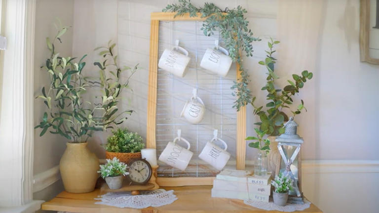 Unlock kitchen cabinet storage by hanging your coffee mugs with Dollar ...