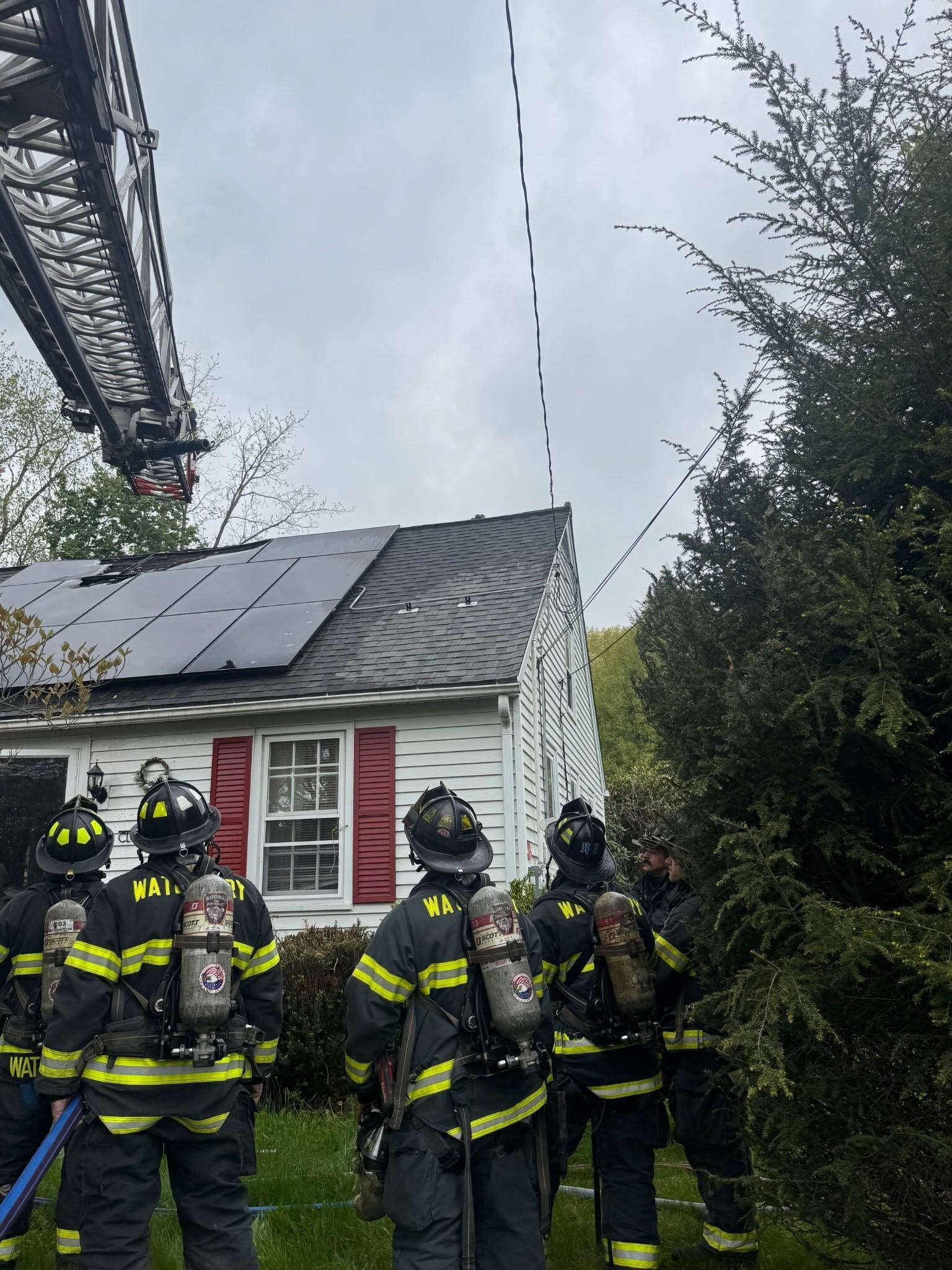Firefighters rescue elderly person from home after solar panel fire