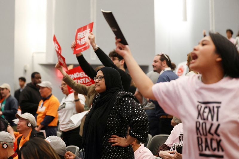 New York City's Rent Guidelines Board provisionally votes on rent freeze