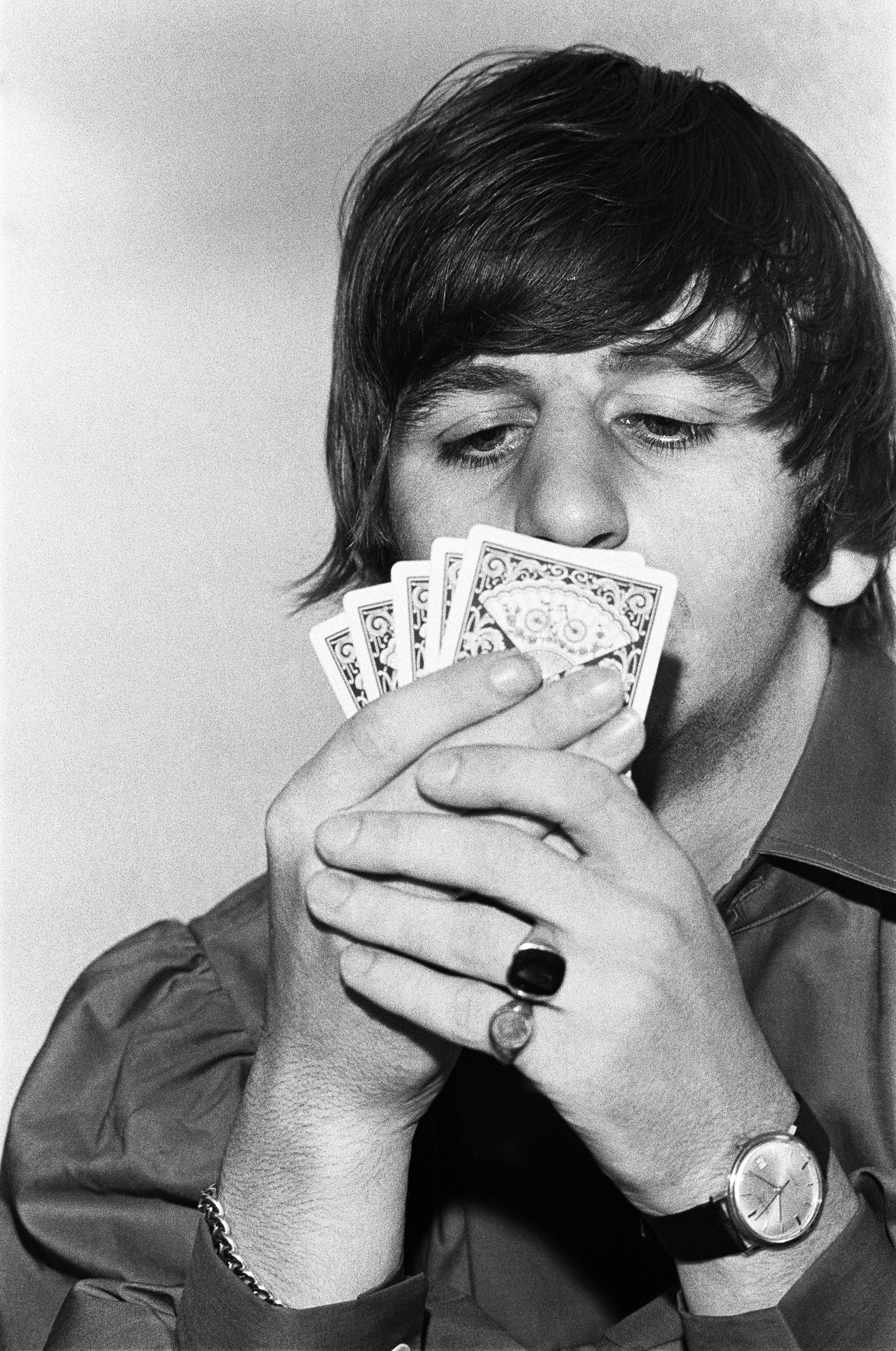 The Beatles 1964 Summer Tour of United States and Canada. Ringo Starr in his room at the Lafayette Motor Inn, Atlantic City, New Jersey during the band's first US tour, 30th August 1964. (Photo by Henry Grossman/Mirrorpix/Getty Images)