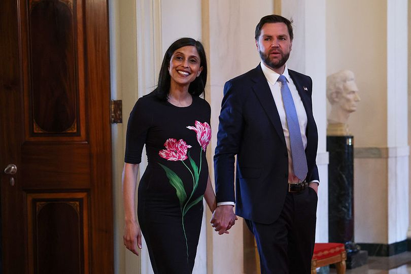 Usha Vance shows off baby bump in 'lovely' $395 dress for Mother's Day