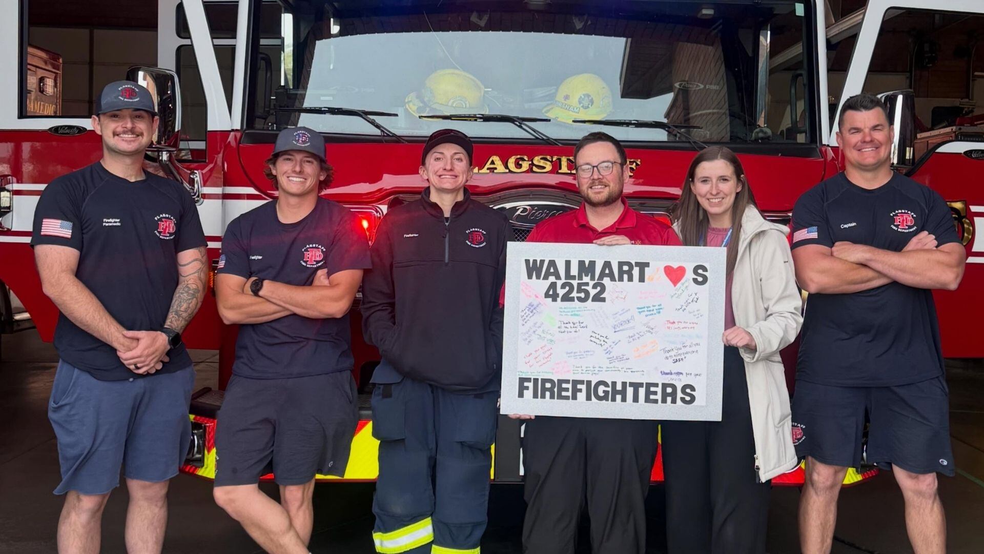 Walmart staff surprise Flagstaff firefighters with snacks, appreciation