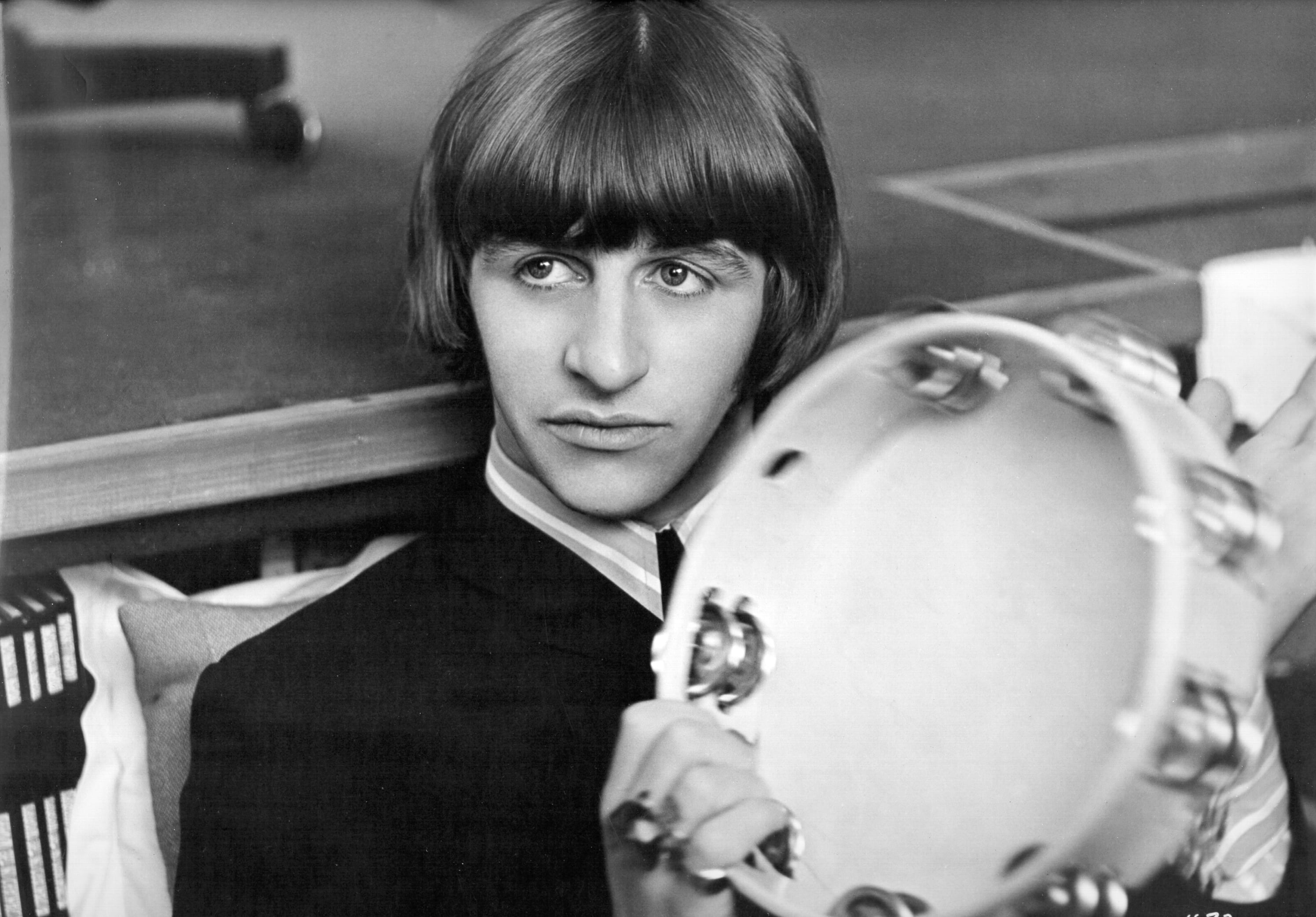 1964: Drummer Ringo Starr of the rock and roll band