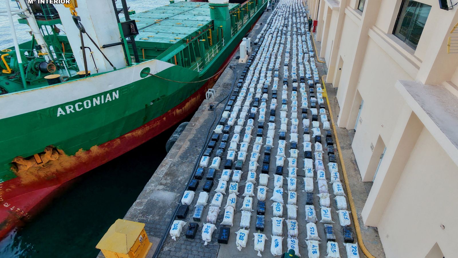Record European cocaine haul seized as ship's crew detained