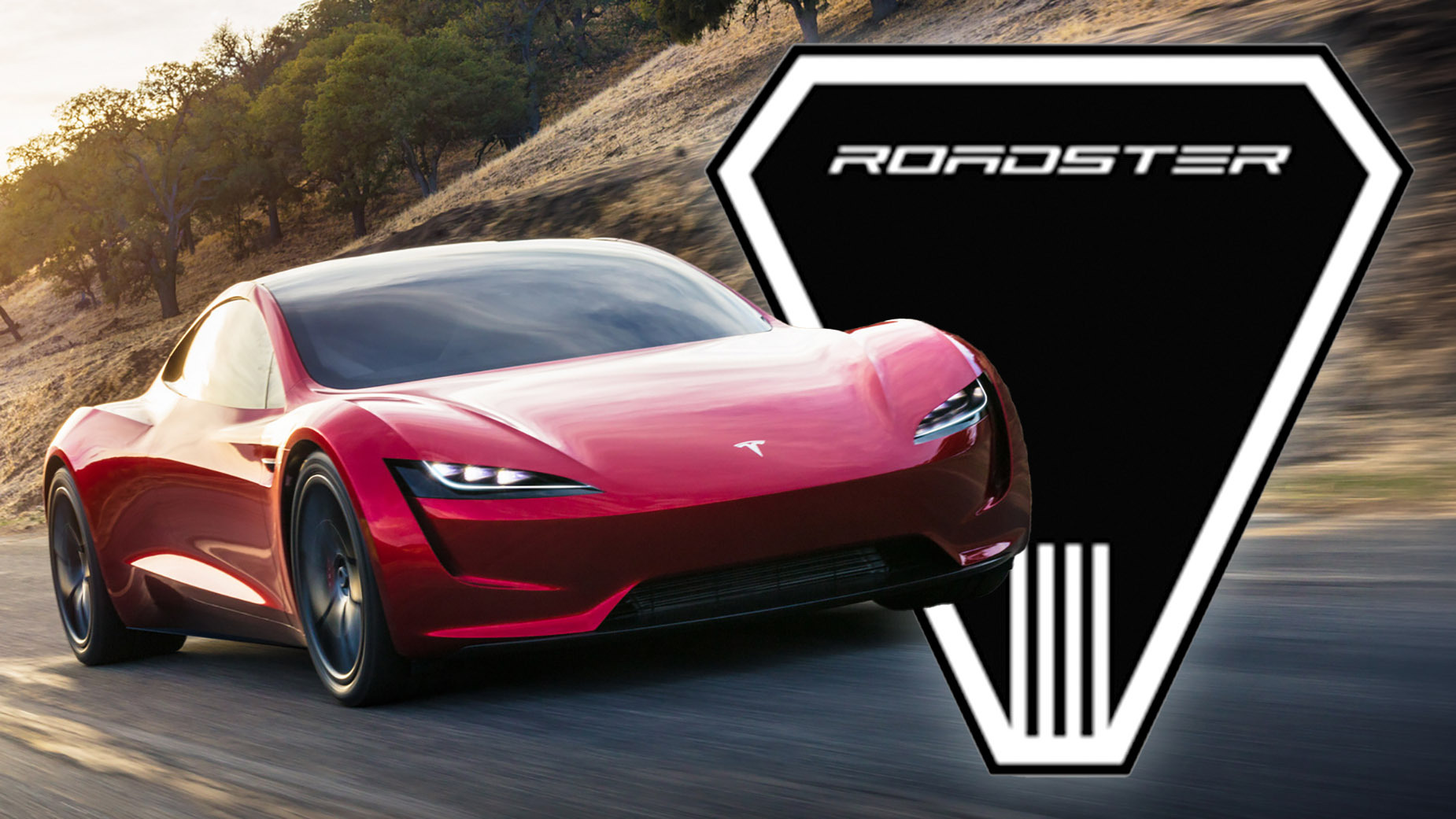 Tesla’s Roadster got a new logo that looks like a V, now it just needs ...