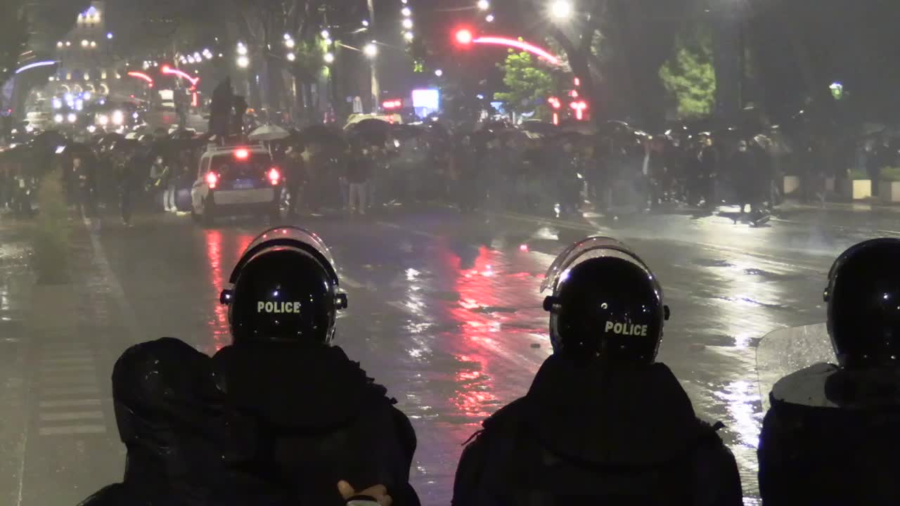Protesters clash with riot police in Tirana, Albania
