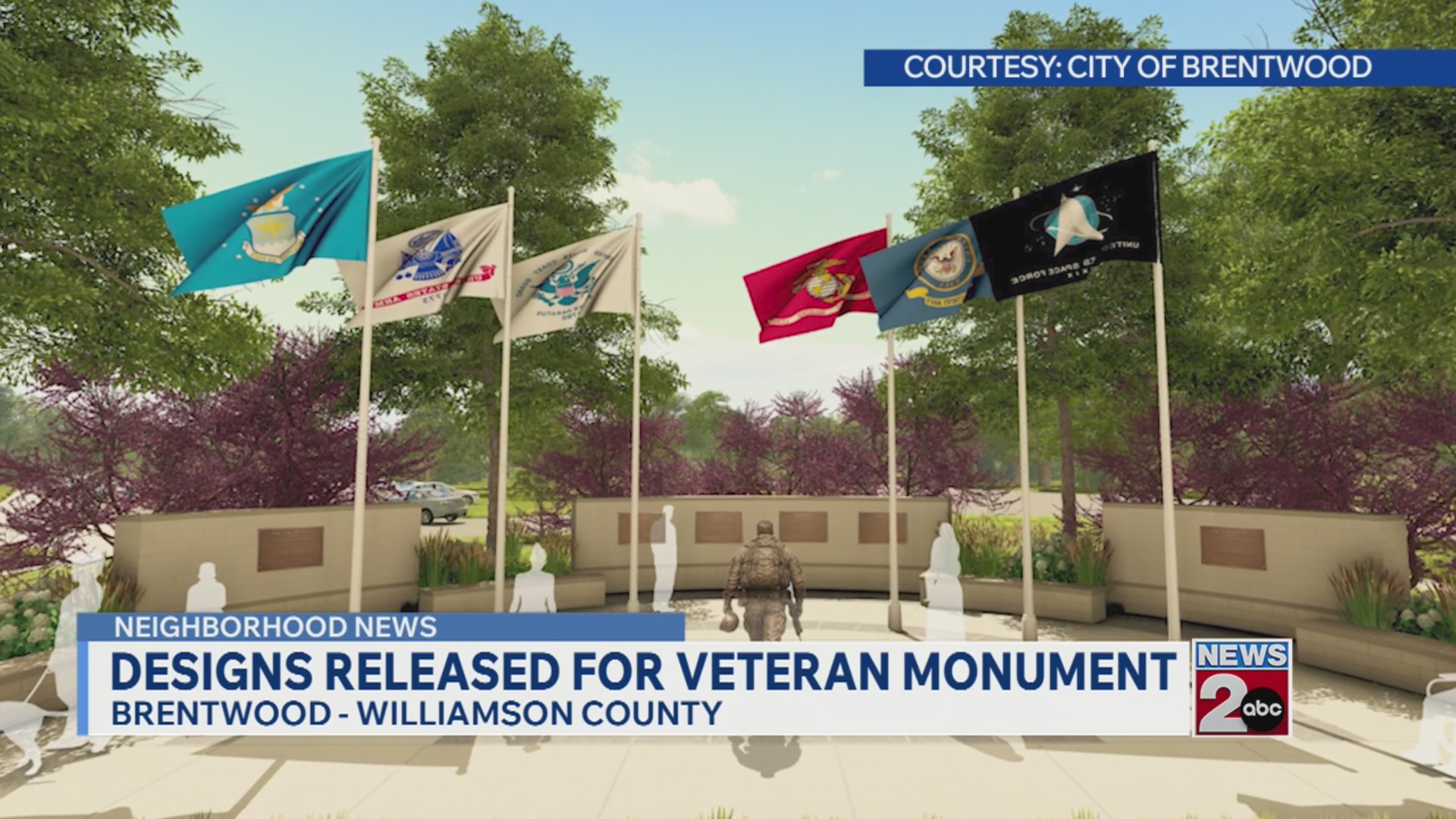 Designs released for monument to veterans in Brentwood, TN