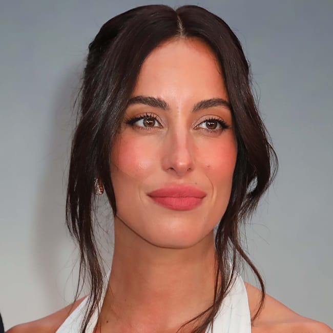Brad Pitt's girlfriend stuns in a silk robe