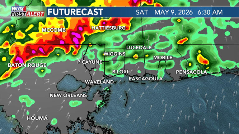First alert: Rounds of heavy storms through Mother’s Day weekend