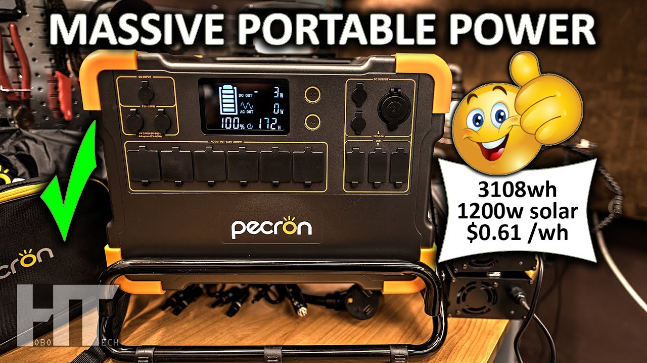 PECRON E3000 3108Wh ultra portable 2000W solar battery generator review