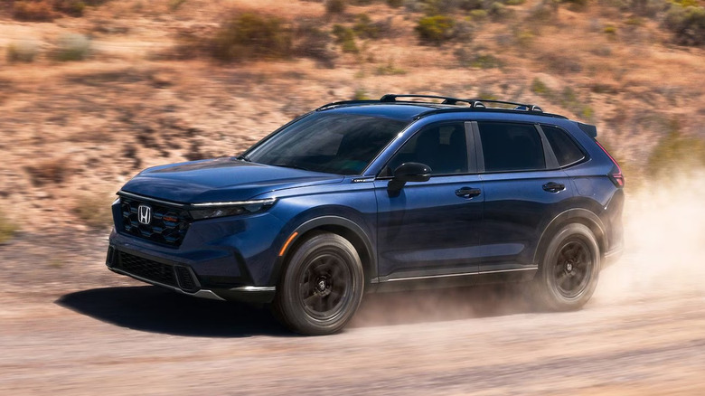 A Blue Honda CR-V 2026 model promo image