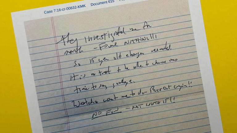 Handwriting analysis links notes found after Epstein's death to former ...