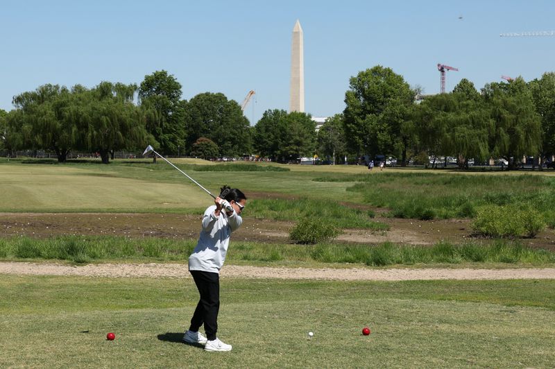 East Potomac Golf Course which the Trump administration may close, in Washington