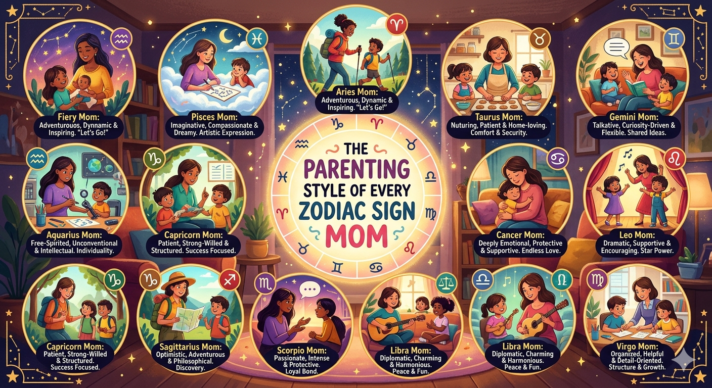 The parenting style of every zodiac sign mom