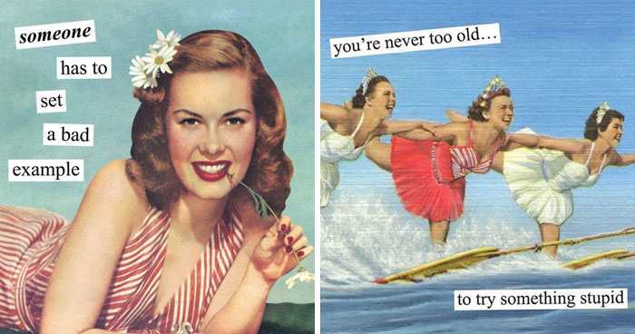 19 pics of retro photography combined with razor-sharp modern humor