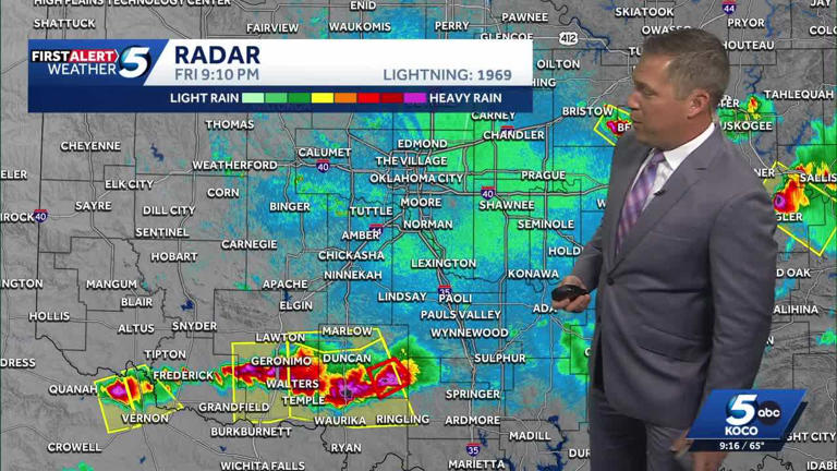 Severe storms drop damaging hail across much of Oklahoma Friday
