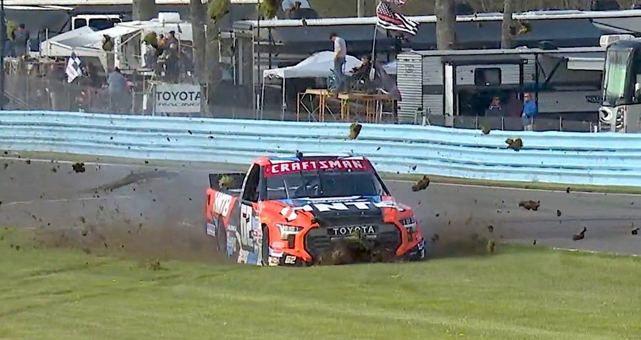 Wesley Slimp catches some dirt at Watkins Glen