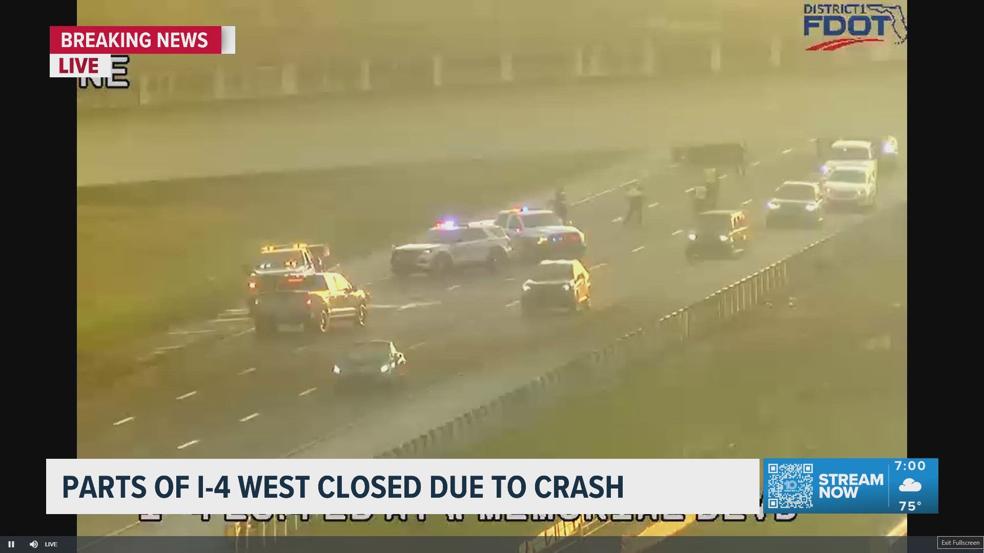 I-4 westbound traffic delayed Saturday morning after crash in Polk County