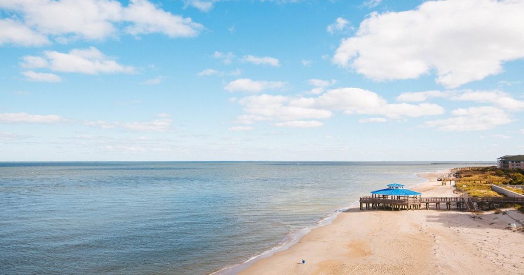 Chic's Beach Sandy Shore With Blue Skies - Hidden Waterfront Town VA