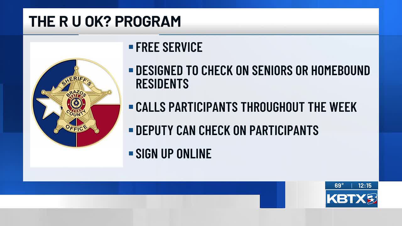Brazos County R U OK? program offers free safety checks for seniors ...
