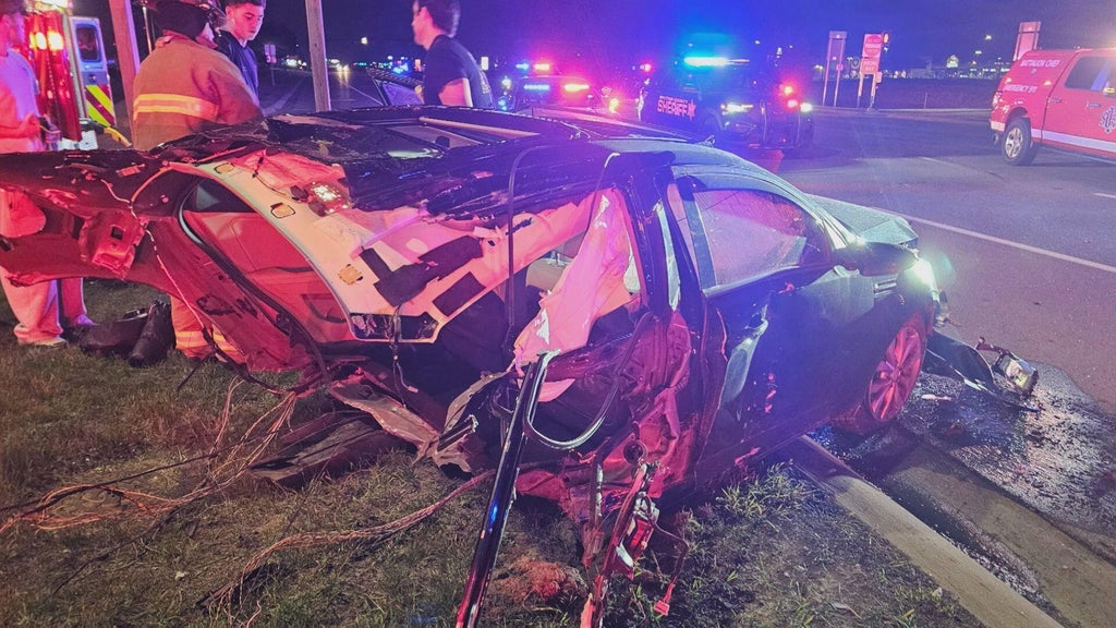 Sterling Heights driver left stunned after her car splits in half in ...