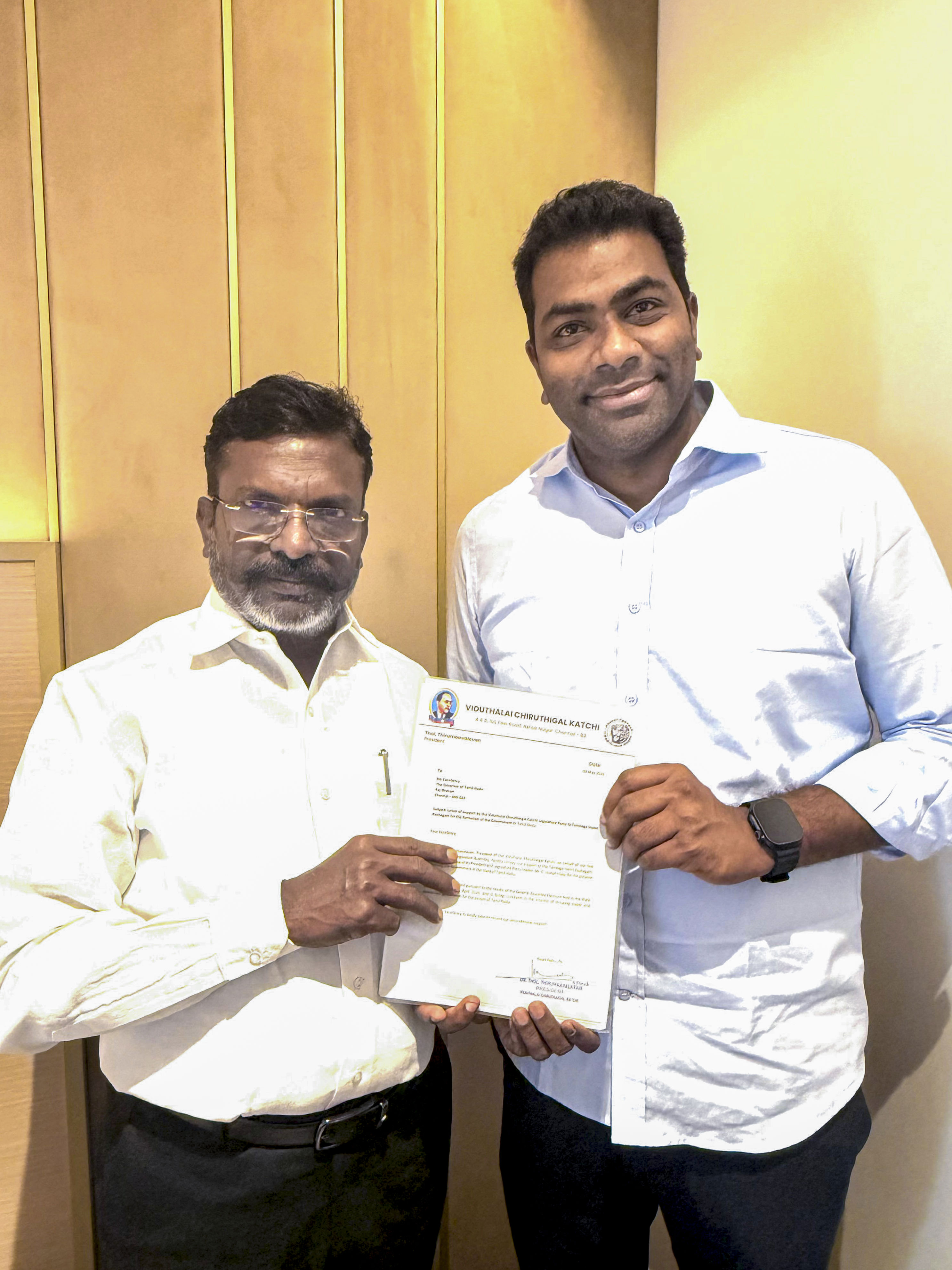 VCK, IUML come to Vijay's support, TVK gets majority to form its maiden ...