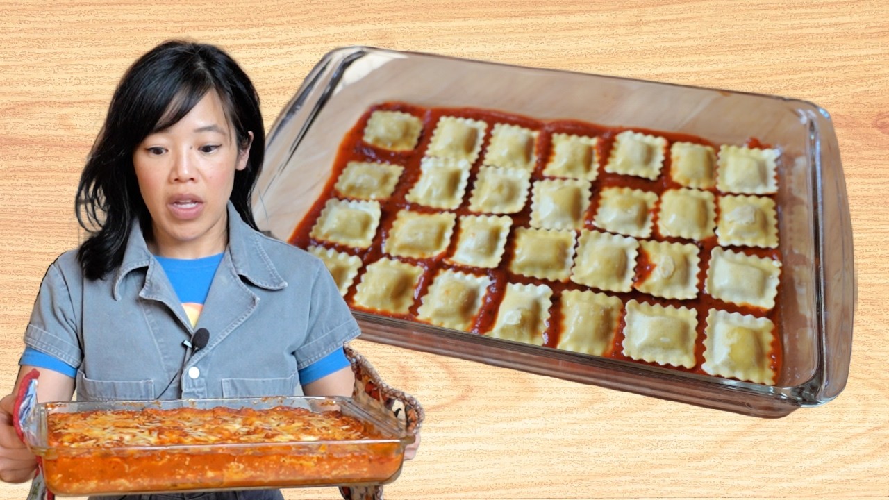 This 4-ingredient ravioli lasagna feels like a cheat code