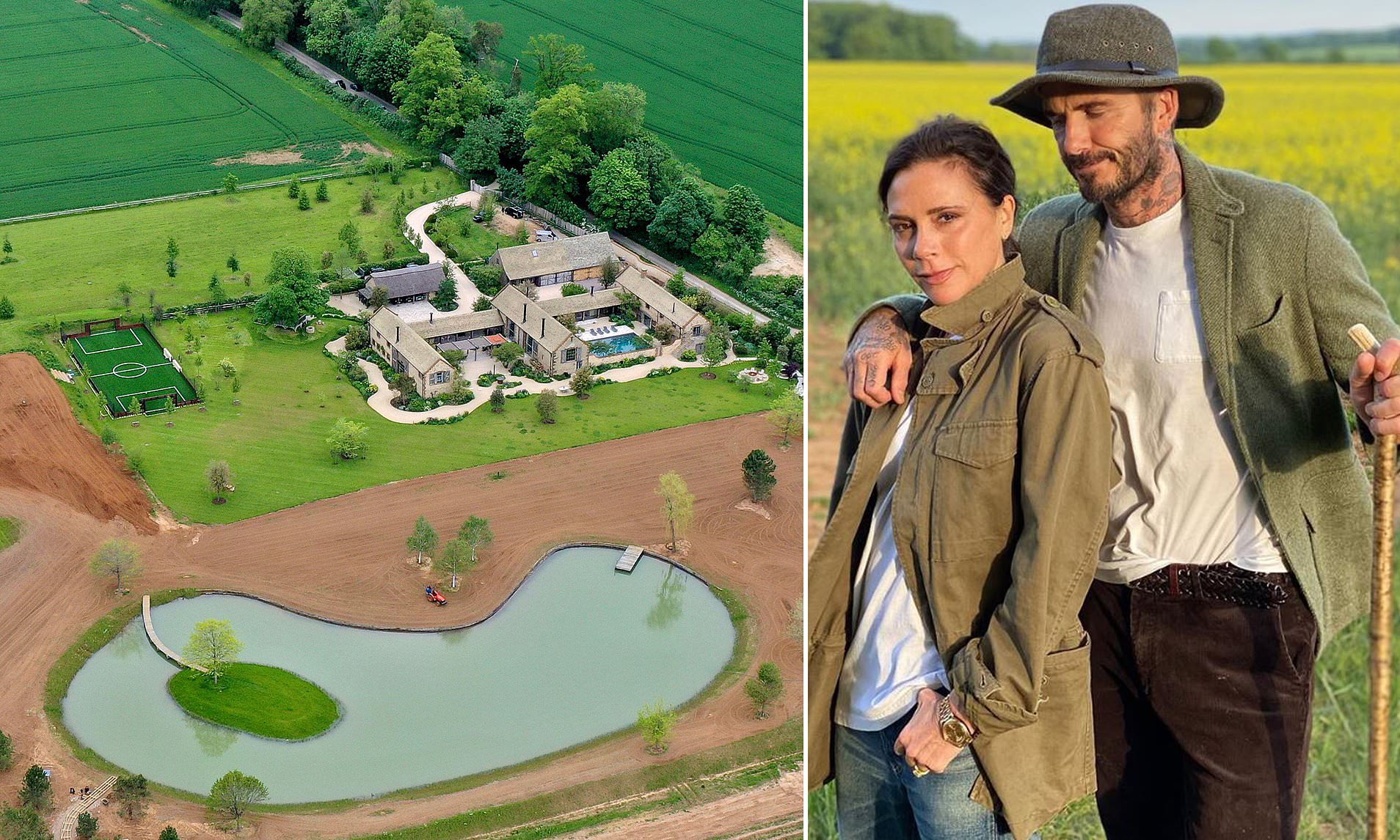 'Villager' opposing the Beckhams' development of their £6.15m Cotswolds ...