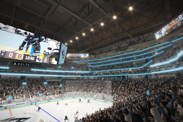 Delta Center had thousands of obstructed-view seats for hockey. This is ...