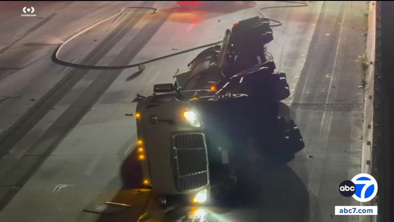 All WB lanes of the 105 Freeway reopen in South LA hours after truck ...