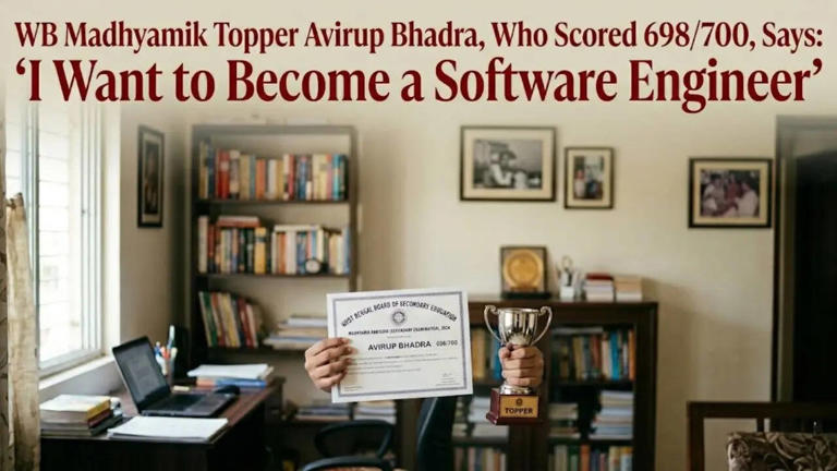 WB Madhyamik topper Avirup Bhadra, who scored 698/700, says: 'I want to ...