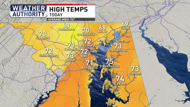 Tracking a few showers & storms for Mother's Day weekend in Maryland
