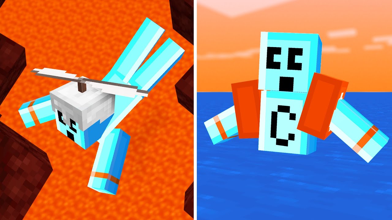 Winning the game by dying in the Minecraft world