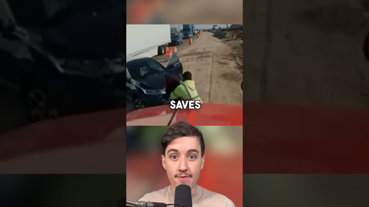 Watch a heroic truck driver save a woman from a choking emergency