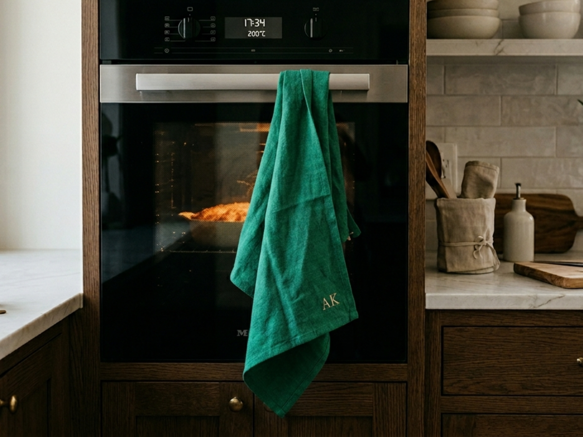 Stop hanging your kitchen towel on the oven handle — here's what to do ...