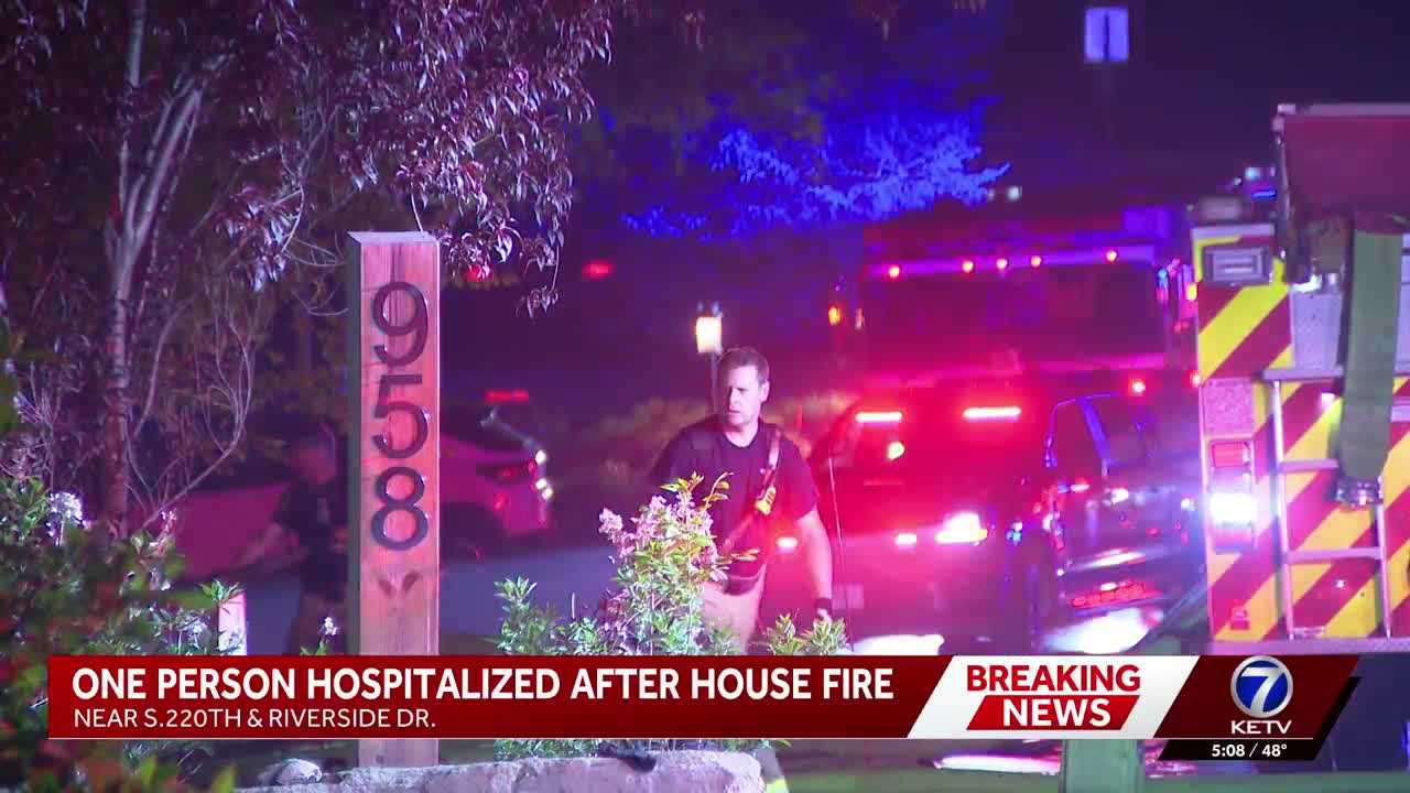 Person hospitalized and five others displaced after house fire