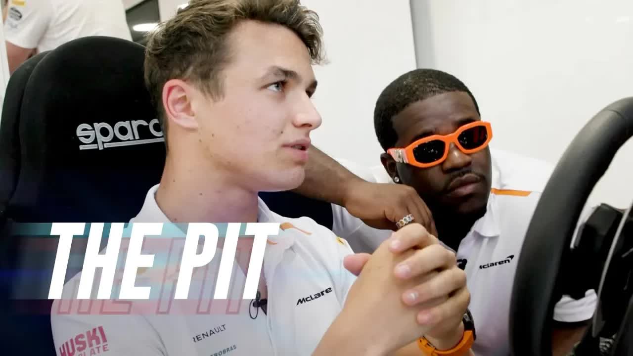 ASAP Ferg learns to race with Lando Norris in a McLaren 720S