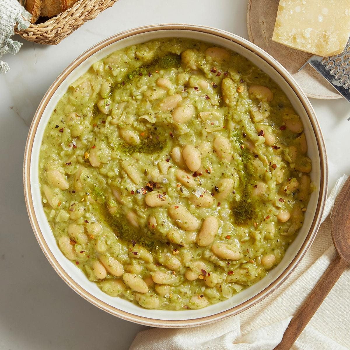 Pesto beans