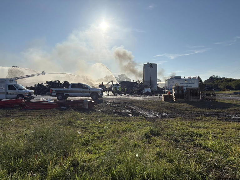 Massive factory fire almost fully extinguished after firefighters ...